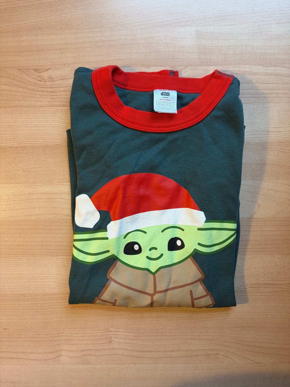 Hanna Andersson Star Wars Organic Cotton Santa Baby Yoda Pajama Top